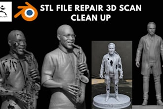 fix and repair your stl file, mesh repair and 3d scan cleanup for 3d printing