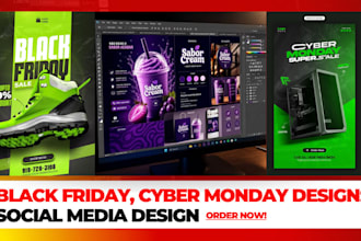 design your black friday, cyber monday, holiday sale flyer