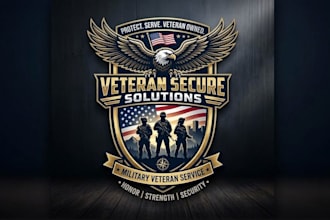 create security military veteran logo for you