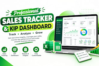 create a sales tracker and KPI dashboard in excel