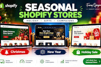 create a christmas new year or seasonal shopify store