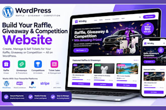 build raffle wordpress website giveaway website competition ticket website