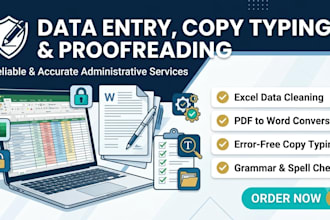 do professional data entry copy typing and proofreading