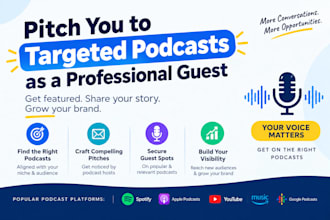 pitch you to targeted podcasts as a professional guest