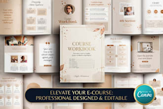 design a coaching workbook, guide and worksheets in canva