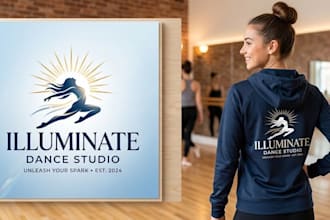 design a dance studio logo and jacket print design