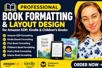 do book formatting amazon KDP book formatting kindle and children book layout