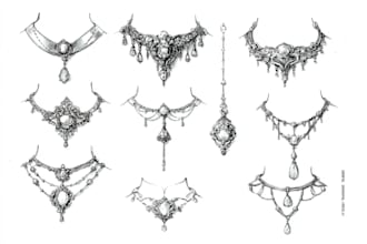 do custom name jewelry, necklace, pendant and jewelry sketches