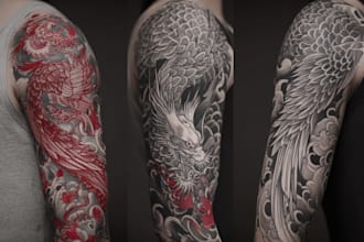 create a custom japanese irezumi tattoo design