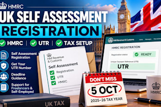 register you for UK self assessment with hmrc and get your utr number