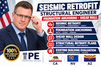 seismic retrofit structural engineer foundation anchoring shear wall ca nv az