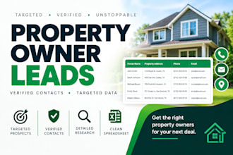 do property owners leads with verified phone email skip tracing owner contacts