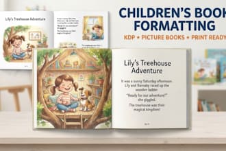 format children book, kids storybook layout, KDP picture book formatting