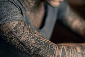 draw a custom japanese tattoo illustration in traditional