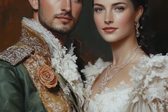 oil painting portrait and illustrations