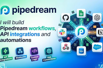 build custom pipedream workflows, API integrations, and code based automations
