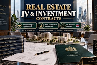 draft real estate joint venture and wholesale agreement as a lawyer