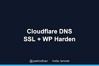 set up cloudflare dns SSL and harden your wordpress site