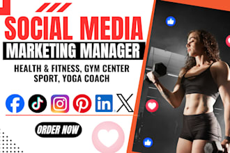manage social media content for gym studio fitness coaches social media manager