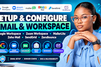 setup google workspace zoom workspace mailerlite zoho mail sendgrid zerobounce