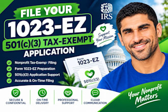 file irs form 1023 ez for 501c3 nonprofit tax exempt status