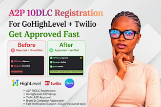 fix rejected a2p 10dlc registration on gohighlevel or twilio
