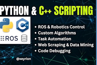 write python and cpp scripts for robotics, ros, and custom algorithms