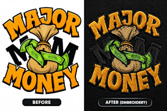 do 3d puff embroidery digitizing, digitize logo into embroidery pes, dst, pes