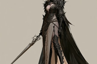 fantasy character art and concept design and illustration