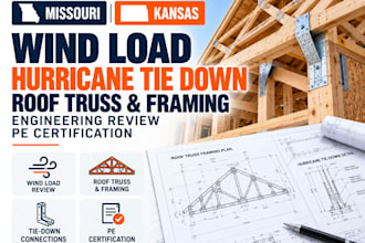 kansa wind load hurricane tie down roof truss framing engineering review pe cert