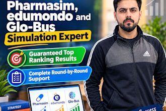help you with pharmasim, edumondo and globus simulation rounds and report