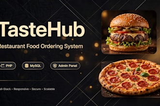 develop a complete food ordering website with admin panel