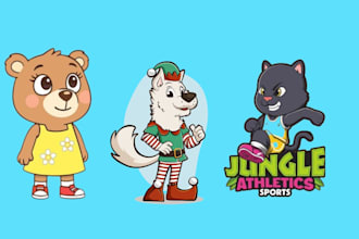 design mascot, character, sports cartoon logo design