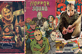 design horror poster comic illustration dark art movie poster halloween