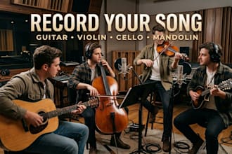 record guitar, violin, cello, mandolin for your song