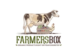 do agriculture cow dairy farm logo design 24 hours