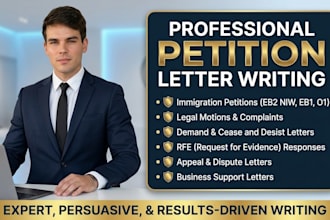 draft your eb2 niw or eb1a petition cover letter and legal argument, rfe