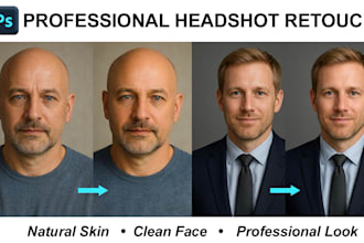 retouch professional headshots naturally
