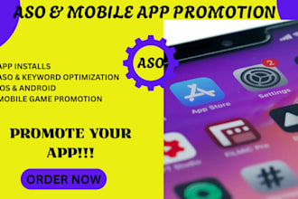 aso mobile app promotion IOS app install android game promotion app marketing