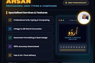 do fast urdu typing, urdu composing and inpage to word conversion