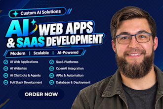 build ai web app, ai saas and full stack web application with ai integration
