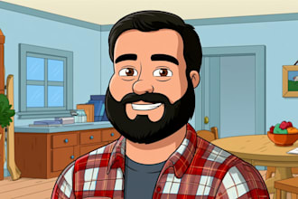 create custom images in the family guy cartoon style