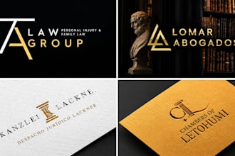 design unique logo for lawyer, legal, attorney law firm and business card