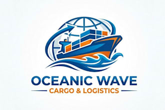 design dynamic cargo shipping logo for you