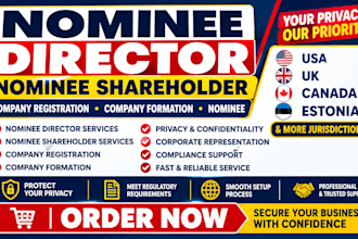 do nominee director for USA, UK, canada, estonia company, nominee shareholder