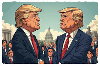 design creative political cartoon artwork