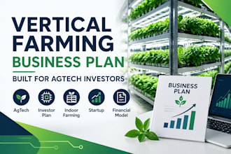 create a vertical indoor farming business plan for tech investors