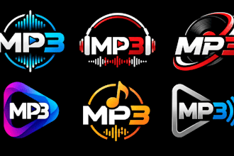 design a professional , music, audio, sound, podcast, or digital media mp3 logo
