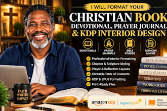 format your christian book, devotional, prayer journal, and KDP interior design