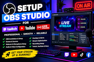 setup obs studio for twitch youtube and live streaming